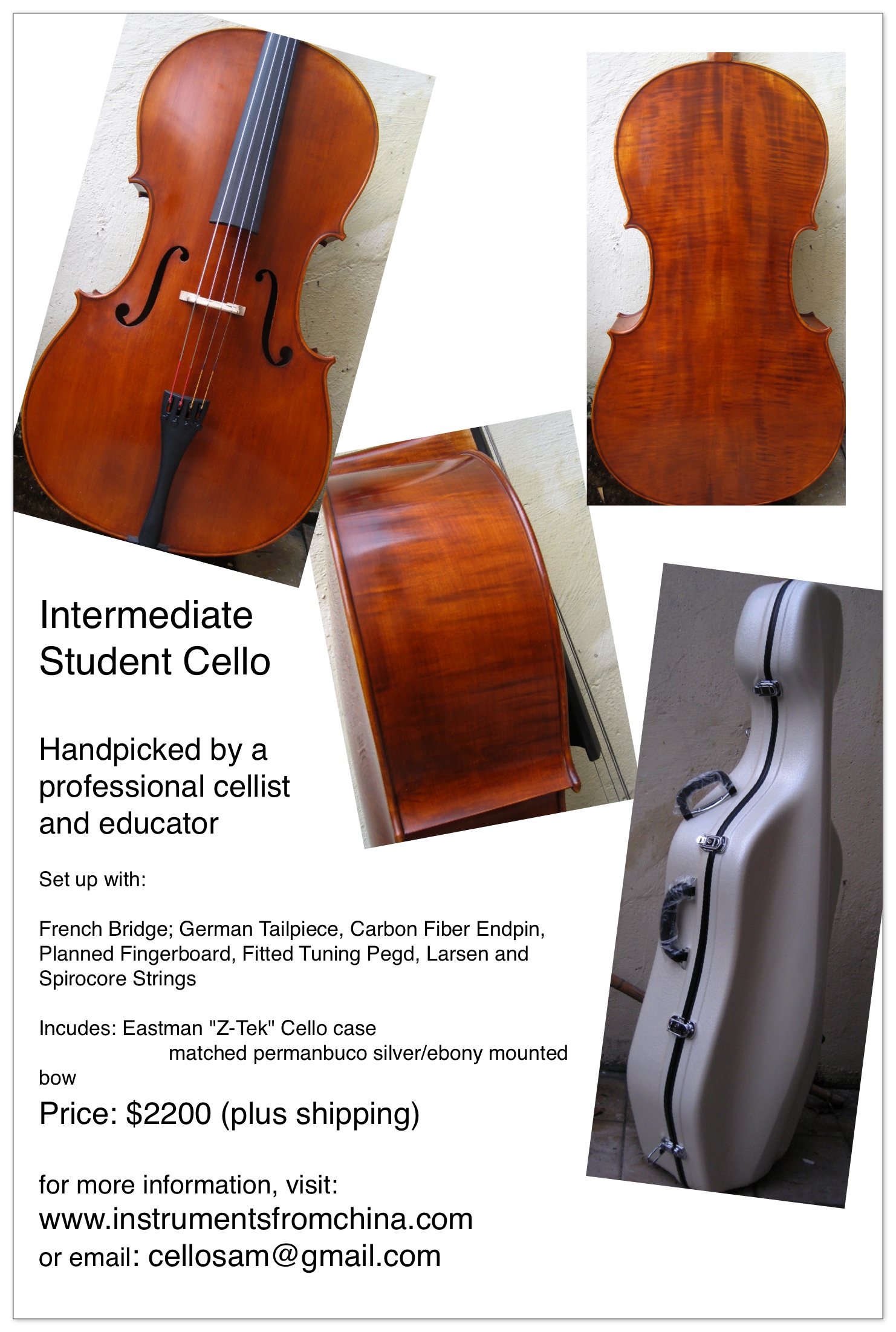 Intermediate Student Cello Package